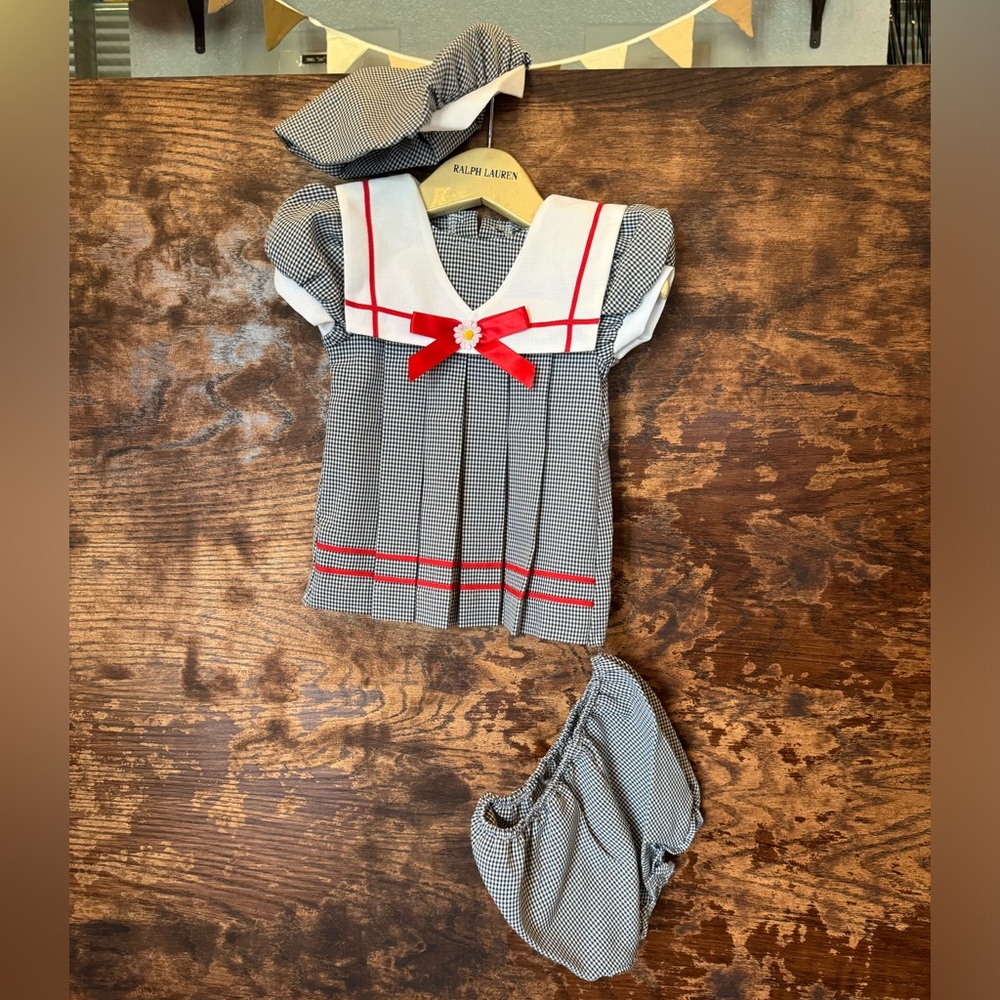 Vintage Young Land Dress, Hat & Shorts Set